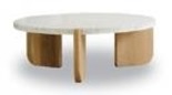 Sketch - Native coffee table 95 low (Top : Terrazzo nougat, Leg: Light Oak