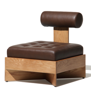 United Strangers - Sao Paulo Single Seat (Leather: Toast Dark Brown, Wood: Smoky Brown)L60cm xW69cm xH67cm