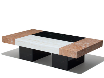 United Strangers - The Bay Cofffee Table 2(Top table : Hemisphere marble1,2,3,Legs : acrylic black)