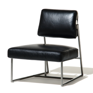 Pilot Lounge Chair(midnight black,brush stainless)