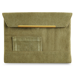 United Strangers - Brixton Laptop Bag AF(new army green canvas,brass)