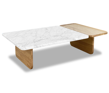 Duo coffee table (light oak,nero perlato)