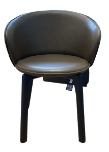Sketch - Glide Chair upholstered seat ( L2 : Heritage 004 hunter, Leg: Black oak )