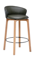 Sketch - Glide Counter Chair upholstered (Upholstery: Alabama 004 kale, Leg : Black oak,)W450xD460xH840