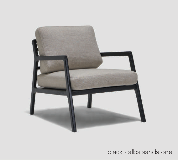 Nysse Lounge Chair (black oak,leather seduce moss)